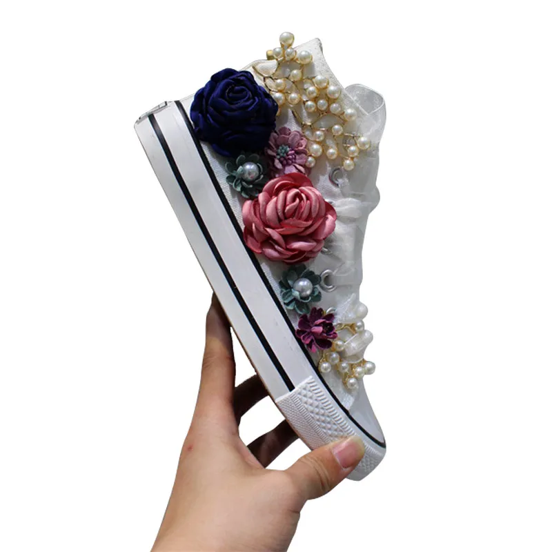 Koovan Women's Boots 2018 Spring Canvas Shoes White Female High Help Custom Rhinstone Sequins Flowers Flat Shoes For Girls
Koovan Women's Boots 2018 Spring Canvas Shoes White Female High Help Custom Rhinstone Sequins Flowers Flat Shoes For Girls