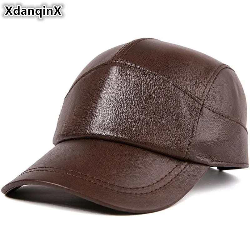 XdanqinX Men's Genuine Leather Hat Cowhide Leather Baseball Cap Autumn Male Bone Snapback Caps Adjustable Size Brand Cap For Men
XdanqinX Men's Genuine Leather Hat Cowhide Leather Baseball Cap Autumn Male Bone Snapback Caps Adjustable Size Brand Cap For Men