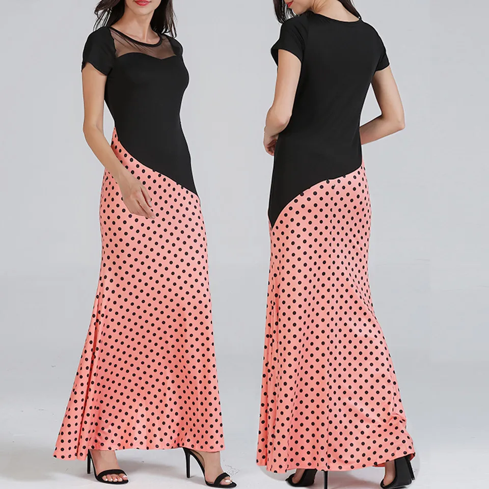 L-2XL women o neck short sleeve long dress casual leiusre patchwork dot dress summer holiday brand maxi dress plus size
L-2XL women o neck short sleeve long dress casual leiusre patchwork dot dress summer holiday brand maxi dress plus size