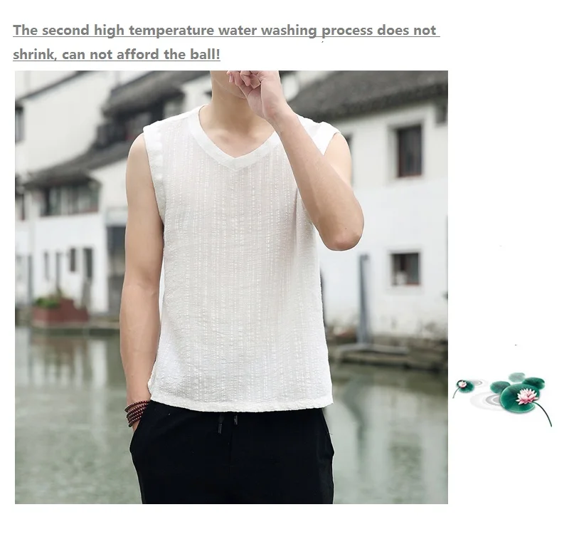 Vest men's fashion Chinese round neck cotton and linen vest fitness sweatshirt men's pullover vest summer
Vest men's fashion Chinese round neck cotton and linen vest fitness sweatshirt men's pullover vest summer