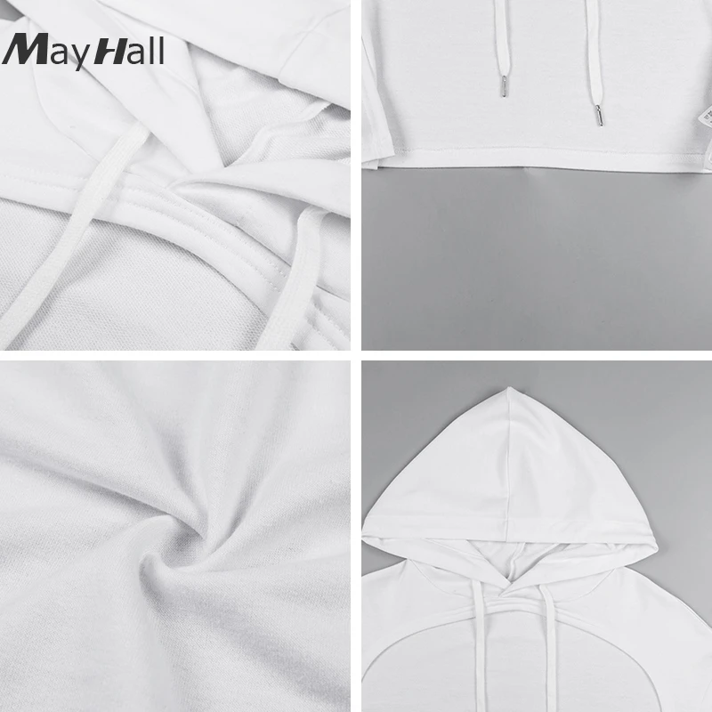 MayHall Sexy Solid Loose Short Sweatshirt Long Sleeve Hoodies Women Hollow Out Streetwear Drawstring moletom feminino MH333
MayHall Sexy Solid Loose Short Sweatshirt Long Sleeve Hoodies Women Hollow Out Streetwear Drawstring moletom feminino MH333