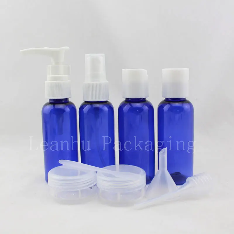 Blue Travel Size Bottles Set Cosmetics Packaging 10pc/Set Plastic Travel Bottles Kit 50ml Lotion Cream Spray Bottles Container
Blue Travel Size Bottles Set Cosmetics Packaging 10pc/Set Plastic Travel Bottles Kit 50ml Lotion Cream Spray Bottles Container