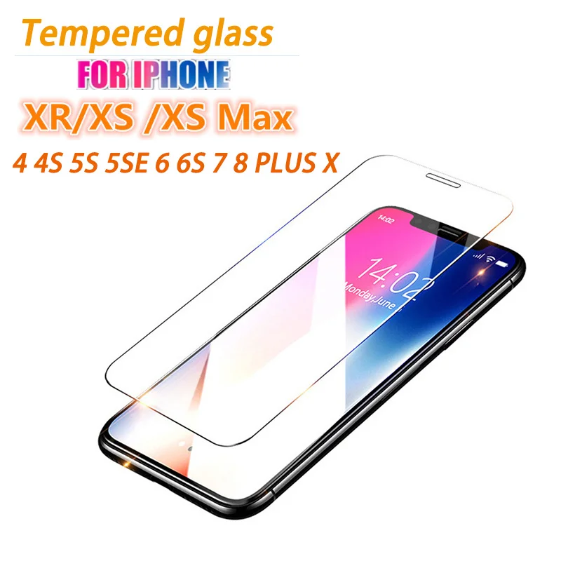 Фото Защита для экрана из закаленного стекла iPhone X Защитное стекло Xs Max Xr Защитная