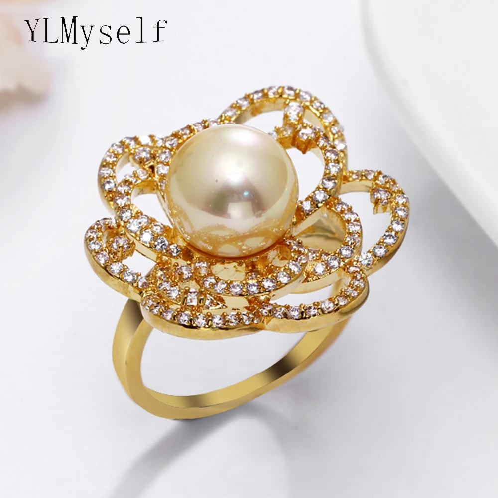 New arrival Big flower ring with pearl and crystal female jewelry top quality finger rings for women
New arrival Big flower ring with pearl and crystal female jewelry top quality finger rings for women