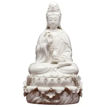 12 Inch Lotus Guanyin Bodhisattva Buddha Furnishing Articles Dehua Porcelain Goddess of White Porcelain Porcelain Arts and Craft
12 Inch Lotus Guanyin Bodhisattva Buddha Furnishing Articles Dehua Porcelain Goddess of White Porcelain Porcelain Arts and Craft