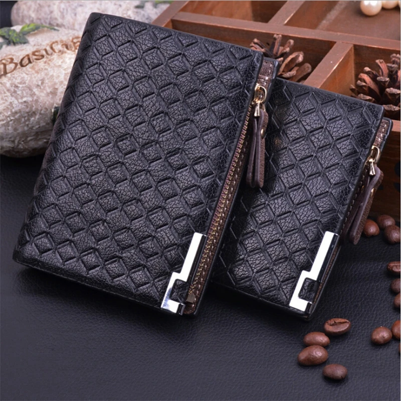 Hot Selling Mens PU Leather Wallets Fashion lattice pattern money clip bussiness casual Small Purse zipper Clutch Wallet
Hot Selling Mens PU Leather Wallets Fashion lattice pattern money clip bussiness casual Small Purse zipper Clutch Wallet