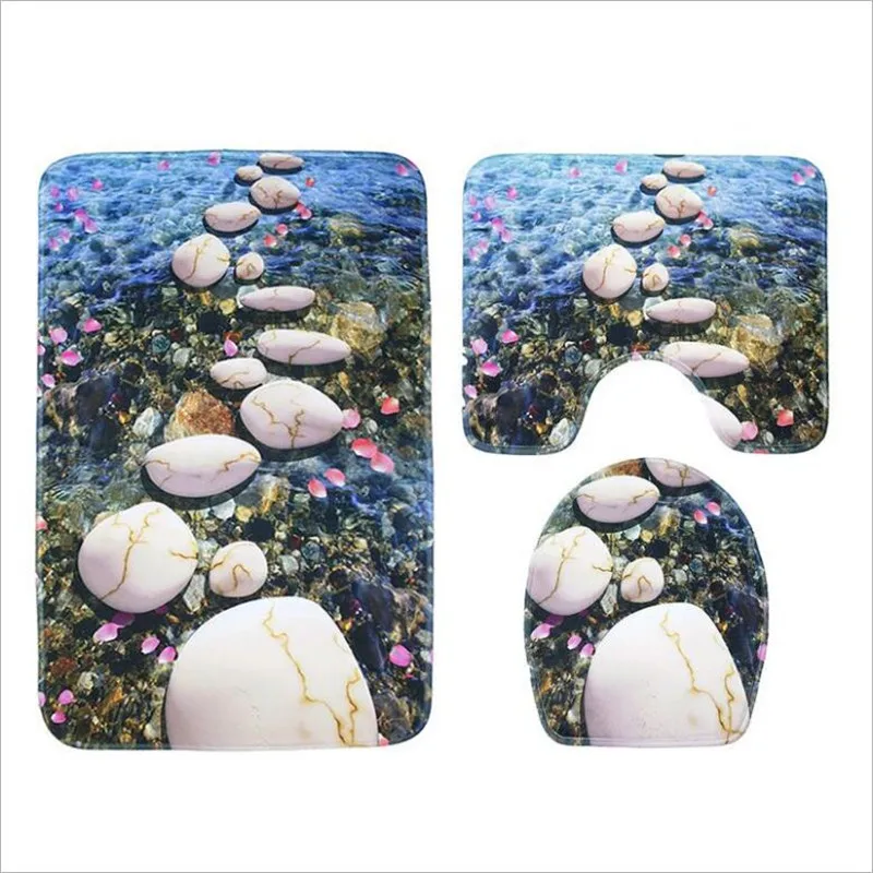 Flannel Toilet Floor Mat Set with Goose soft stone and landscape Printing Toilet Cover and Rugs 3pcs Non-Slip Bathroom Pad
Flannel Toilet Floor Mat Set with Goose soft stone and landscape Printing Toilet Cover and Rugs 3pcs Non-Slip Bathroom Pad