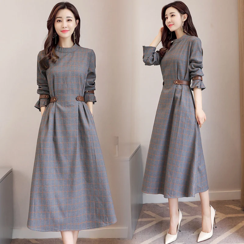 England Style Spring Fall Women Ladies Ruffles Long Sleeve Plaid Elegant Dress , Woman Vintage 3xl Pu Leather Patchwork Dresses
England Style Spring Fall Women Ladies Ruffles Long Sleeve Plaid Elegant Dress , Woman Vintage 3xl Pu Leather Patchwork Dresses