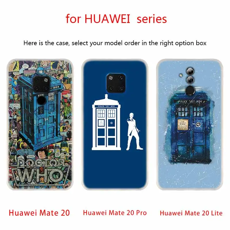 Мягкие силиконовые чехлы Tardis Box Doctor who для Huawei Mate 10 Lite 20 Pro 20X S Y5 2017 Y9 2018 2019 NOVA 3 3i 4 y7 |