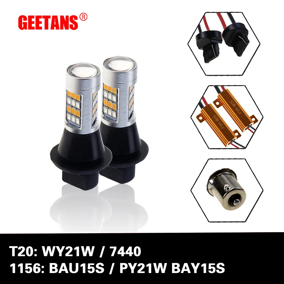 2pcsT20 7440 7443 S25 Bau15s 1156 42 led light Switchback LED Turn Signal Lights DRL Bulbs CF
2pcsT20 7440 7443 S25 Bau15s 1156 42 led light Switchback LED Turn Signal Lights DRL Bulbs CF