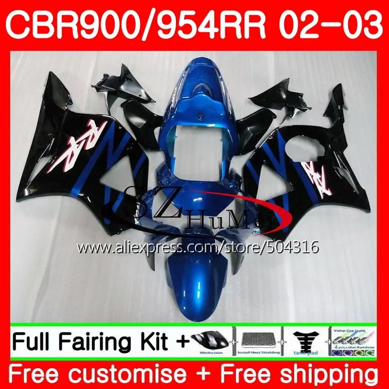 Body For HONDA CBR900RR CBR 954 RR Blue black CBR900 RR CBR954 RR 55SH22 CBR 900RR CBR954RR 02 03 CBR 954RR 2002 2003 Fairings
Body For HONDA CBR900RR CBR 954 RR Blue black CBR900 RR CBR954 RR 55SH22 CBR 900RR CBR954RR 02 03 CBR 954RR 2002 2003 Fairings
