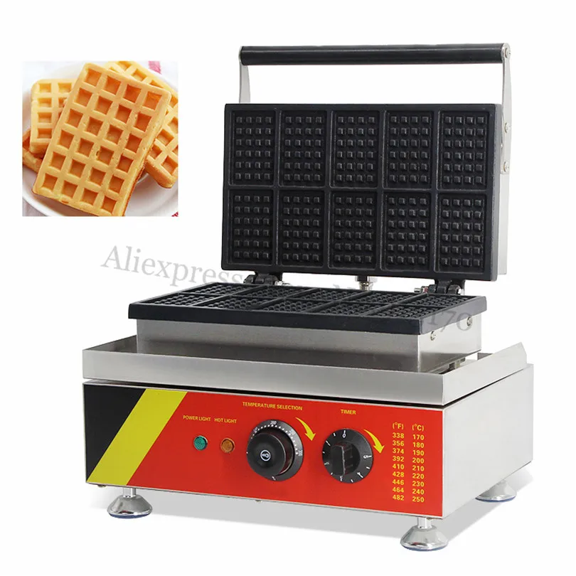 Electric Danco Waffle Machine Stainless Steel Rectangle Waffle Baker Maker With 10 Moulds In One 220V 110V
Electric Danco Waffle Machine Stainless Steel Rectangle Waffle Baker Maker With 10 Moulds In One 220V 110V