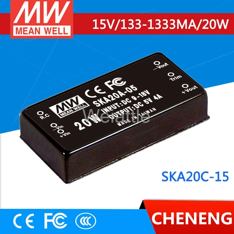 MEAN WELL оригинальный SKA20C-15 15В 1333ма meanwell SKA20 15В 20Вт DC-DC Регулируемый одновыходной преобразователь
MEAN WELL оригинальный SKA20C-15 15В 1333ма meanwell SKA20 15В 20Вт DC-DC Регулируемый одновыходной преобразователь
