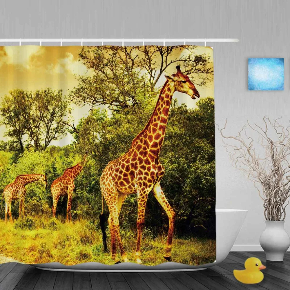 Beautiful Giraffe In The Forest Bathroom Shower Curtains Wild Animals Shower Curtains Waterproof Polyester Fabric With Hooks
Beautiful Giraffe In The Forest Bathroom Shower Curtains Wild Animals Shower Curtains Waterproof Polyester Fabric With Hooks