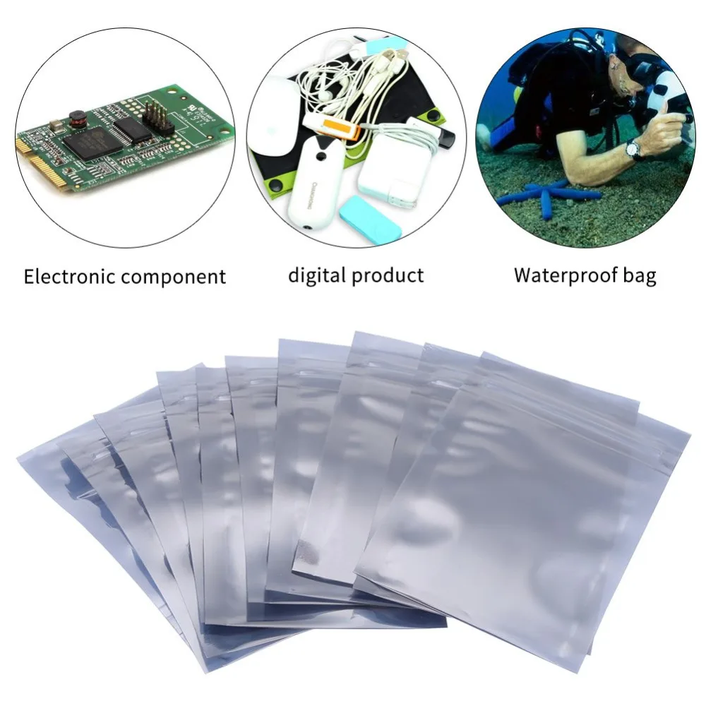 50 Pcs Anti Static Pouch for Electronic Accessories Package Bags Antistatic Aluminum Storage Bag 4 Size Ziplock Bags Resealable
50 Pcs Anti Static Pouch for Electronic Accessories Package Bags Antistatic Aluminum Storage Bag 4 Size Ziplock Bags Resealable