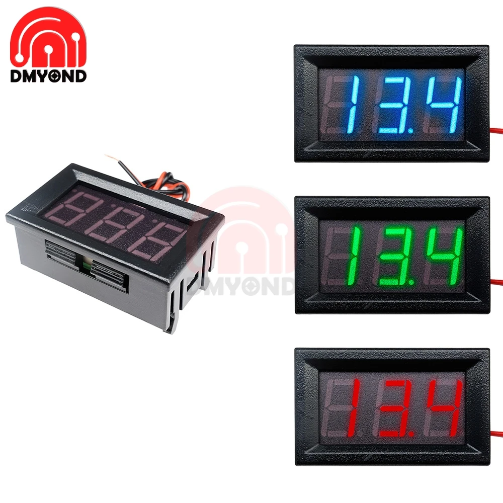 2 Wires 0.56 inch 0.56'' DC 4.5-30V Digital Voltmeter LED Vehicles Motor Voltage Panel Meter Mini LED Voltmeter Red Blue Green
2 Wires 0.56 inch 0.56'' DC 4.5-30V Digital Voltmeter LED Vehicles Motor Voltage Panel Meter Mini LED Voltmeter Red Blue Green