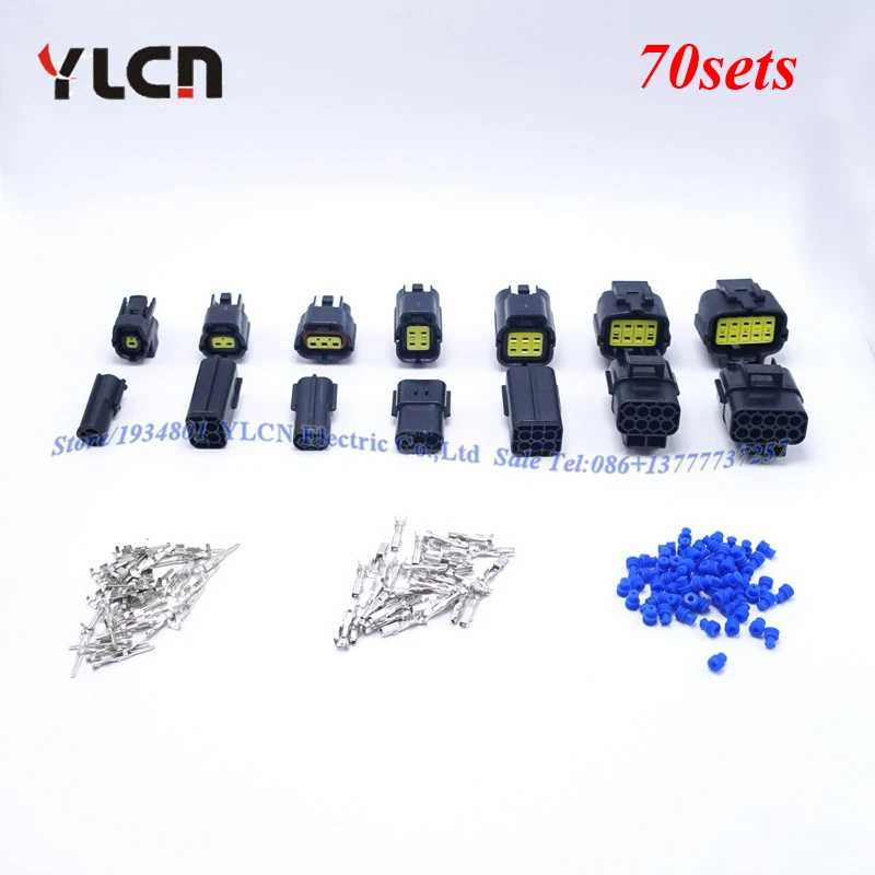 70Sets Kit Brand 1/2/3/4/6/8/10 Pin Way Waterproof Wire Connector Plug Car Auto Sealed Electrical Set Car connectors
70Sets Kit Brand 1/2/3/4/6/8/10 Pin Way Waterproof Wire Connector Plug Car Auto Sealed Electrical Set Car connectors