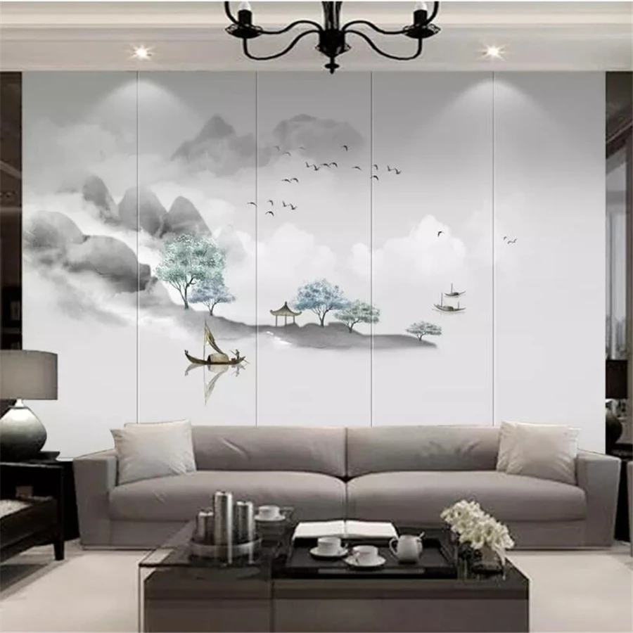 Beibehang Custom wallpaper 3d photo mural new Chinese artistic conception simple ink landscape living room background wall paper
Beibehang Custom wallpaper 3d photo mural new Chinese artistic conception simple ink landscape living room background wall paper