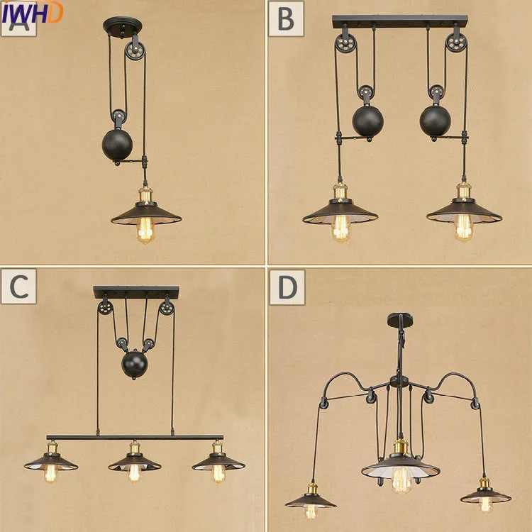 Loft Iron Lift Pulley Droplight Edison LED Pendant Light Fixtures Adjustable Vintage Industrial Lighting Mirror Hanging Lamp
Loft Iron Lift Pulley Droplight Edison LED Pendant Light Fixtures Adjustable Vintage Industrial Lighting Mirror Hanging Lamp