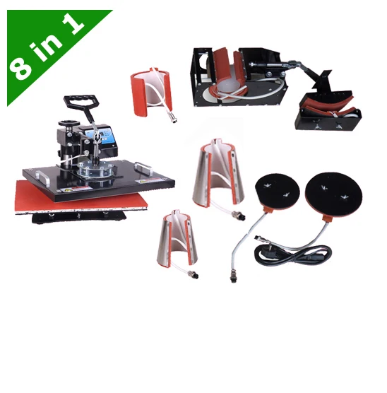 New 30*38CM 8 in 1 Combo Heat Press Machine Thermal Transfer Machine Sublimation Machine for Cap Mug Plate T-shirt Printing
New 30*38CM 8 in 1 Combo Heat Press Machine Thermal Transfer Machine Sublimation Machine for Cap Mug Plate T-shirt Printing