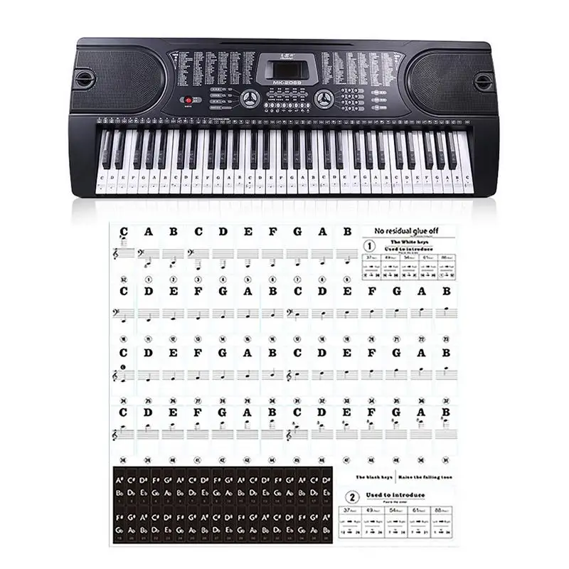 KEEP High Quality Piano Sticker Transparent Keyboard Sticker 49&61 Key Electronic 88 Key Piano Stave Note Sticker For White Keys
KEEP High Quality Piano Sticker Transparent Keyboard Sticker 49&61 Key Electronic 88 Key Piano Stave Note Sticker For White Keys