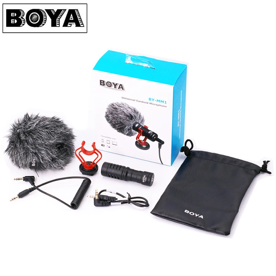 BOYA BY-MM1 Camera Video Microphone Microfone Youtube Vlogging Recording Mic for iPhone HuaWei Smartphone DJI Osmo Canon DSLR
BOYA BY-MM1 Camera Video Microphone Microfone Youtube Vlogging Recording Mic for iPhone HuaWei Smartphone DJI Osmo Canon DSLR