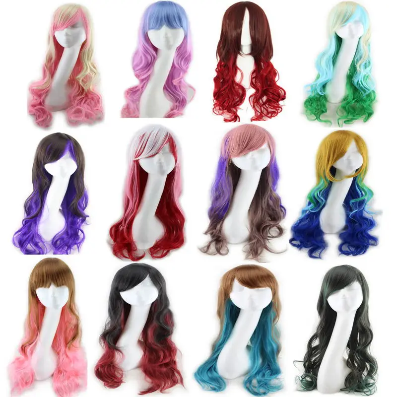 Harajuku Lolita Blue Pink Ombre Hair Wigs For Women Cheap Anime Cosplay Long Wavy Synthetic Wig With Bangs For Costume Party
Harajuku Lolita Blue Pink Ombre Hair Wigs For Women Cheap Anime Cosplay Long Wavy Synthetic Wig With Bangs For Costume Party