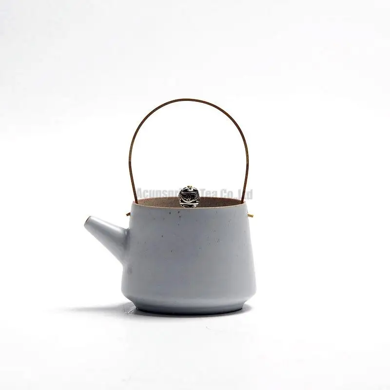 

Красивый керамический чайник в стиле ретро, чашки в японском стиле, приготовление чая кунгфу, посуда для напитков дзен, матовый глазурь, фар...