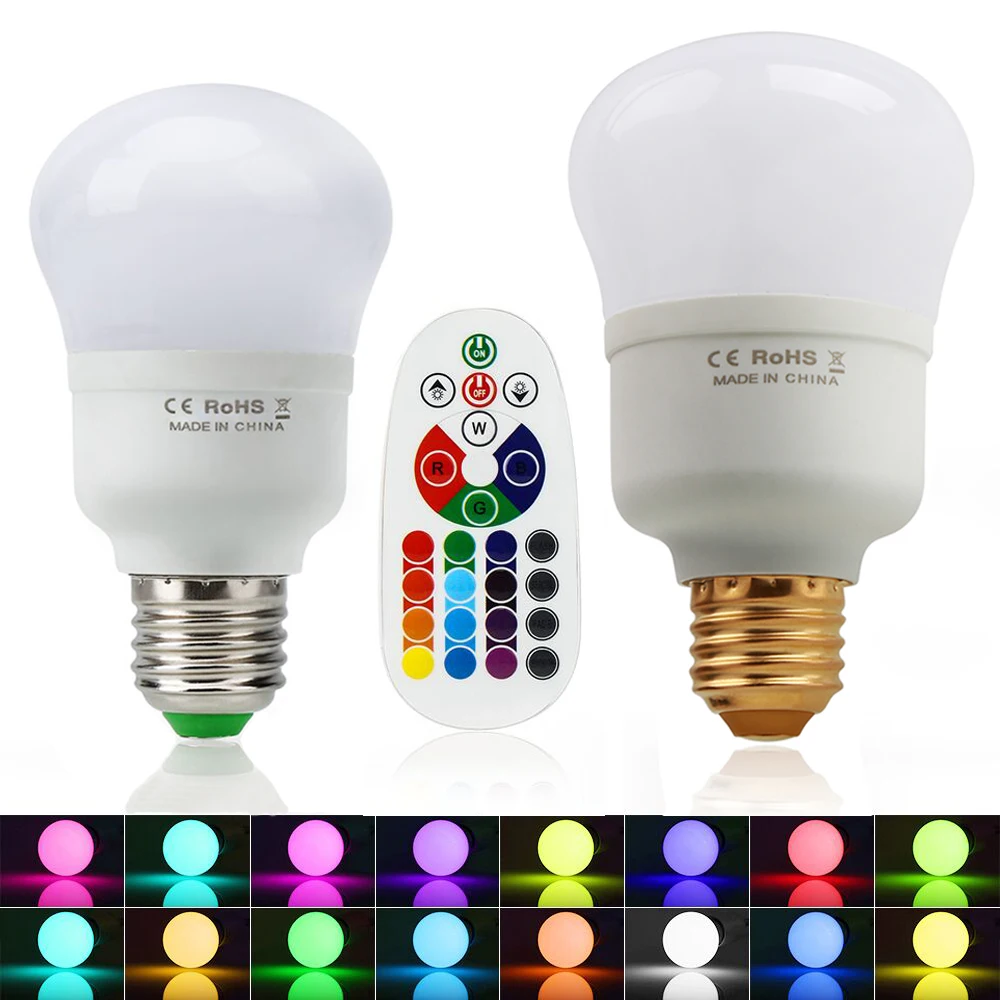 E27 RGB Светодиодная лампа 5 Вт 10 Волшебная Праздничная Новинка украшение для дома