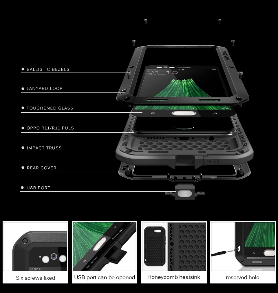 For OPPO R11 5.5 inch Case LOVE MEI Shock Dirt Proof Water Resistant Metal Armor Cover Phone Case for OPPO R11 Plus 6.0 inch
For OPPO R11 5.5 inch Case LOVE MEI Shock Dirt Proof Water Resistant Metal Armor Cover Phone Case for OPPO R11 Plus 6.0 inch