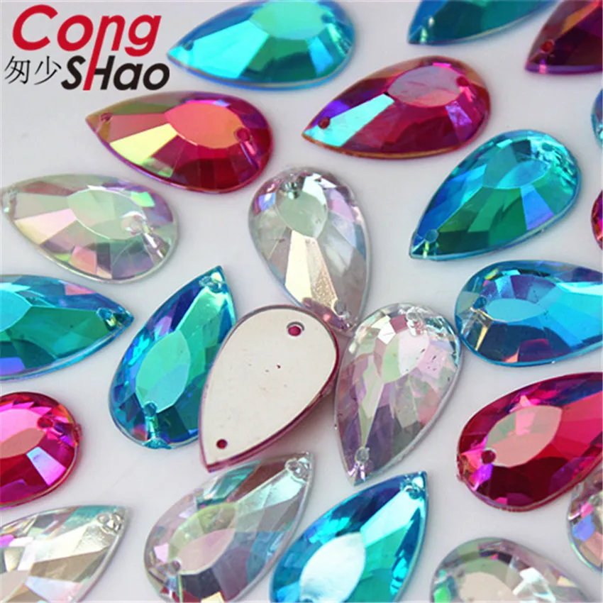 Cong Shao 100PCS 11*20 mm AB Color Drop Acrylic Rhinestone trim flatback stones and crystals sewing 2 Hole costume Button CS103
Cong Shao 100PCS 11*20 mm AB Color Drop Acrylic Rhinestone trim flatback stones and crystals sewing 2 Hole costume Button CS103