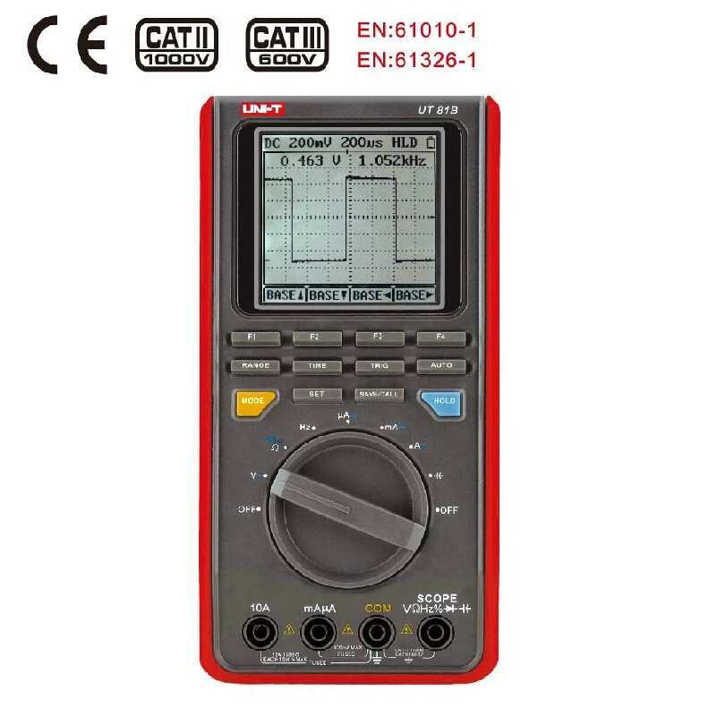Uni-T UT81B UT81C Digital Oscillosco Multimeter In One 8Mhz 4000 Counts LCD 40MS/s Sample rate USB DMM Duty Ratio And Capacitanc
Uni-T UT81B UT81C Digital Oscillosco Multimeter In One 8Mhz 4000 Counts LCD 40MS/s Sample rate USB DMM Duty Ratio And Capacitanc