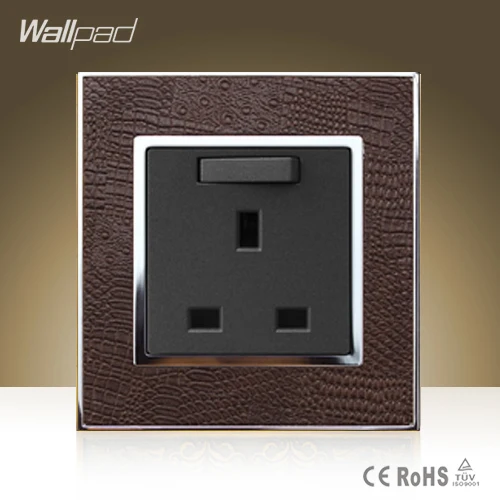 Wallpad Hotel 13A UK Switched Socket Goats Brown Leather Panel 110V-250V 13A Wall Socket and 1 Gang 1 Way Switch Free Shipping
Wallpad Hotel 13A UK Switched Socket Goats Brown Leather Panel 110V-250V 13A Wall Socket and 1 Gang 1 Way Switch Free Shipping