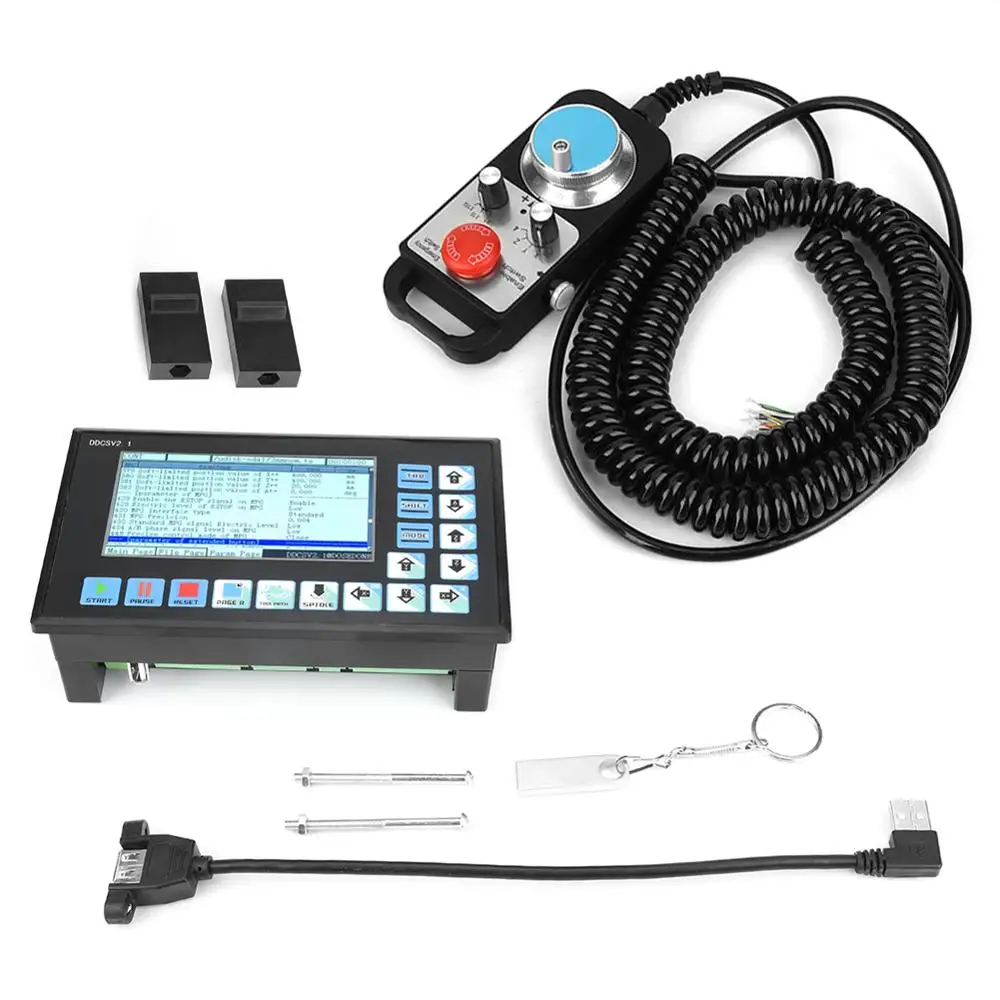 5V 4 Axis DDCSV2.1 USB CNC System Offline Controller Engraving Machines with Handwheel
5V 4 Axis DDCSV2.1 USB CNC System Offline Controller Engraving Machines with Handwheel