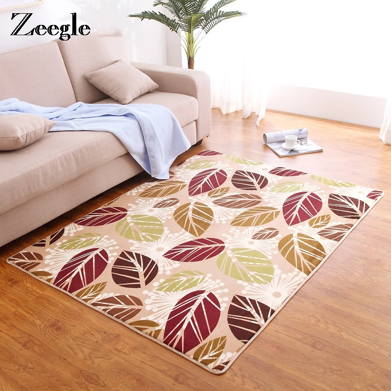 

Zeegle Coral Fleece Large Living Room Carpet Anti-slip Bedroom Floor Carpets Home Decor Parlor Ding Room Rugs Welcome Door Mats