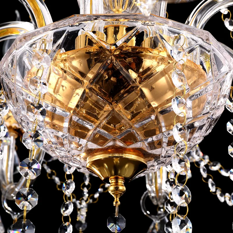 Gold crystal chandelier lighting for indoor home decoration Bedroom Kitchen Wedding Lights lustre cristal Modern crystal lamp
Gold crystal chandelier lighting for indoor home decoration Bedroom Kitchen Wedding Lights lustre cristal Modern crystal lamp