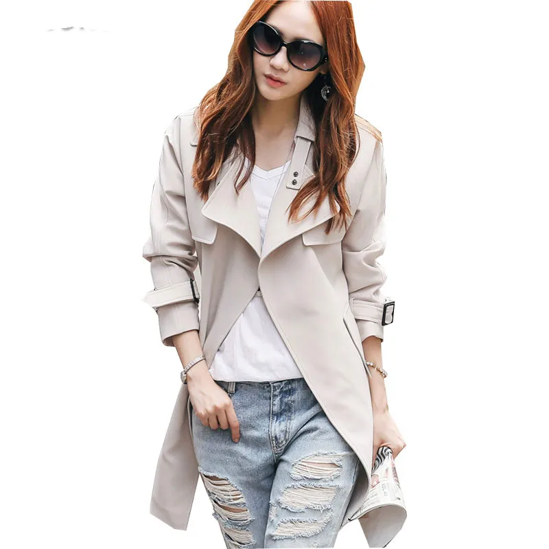 New 2019 Loose Plus Size Women Spring Autumn Slim Coat Pure Color Lapels Long Sleeve Fashion High-end Women Trench RE2295
New 2019 Loose Plus Size Women Spring Autumn Slim Coat Pure Color Lapels Long Sleeve Fashion High-end Women Trench RE2295