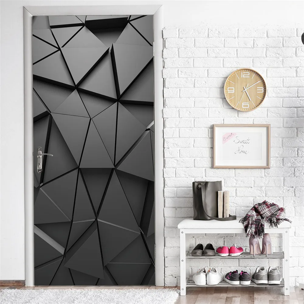 Black Geometry PVC Door Stickers Self Adhesive Wallpaper For Door Living Room Bedroom Home Decor DIY Waterproof Poster Decals
Black Geometry PVC Door Stickers Self Adhesive Wallpaper For Door Living Room Bedroom Home Decor DIY Waterproof Poster Decals