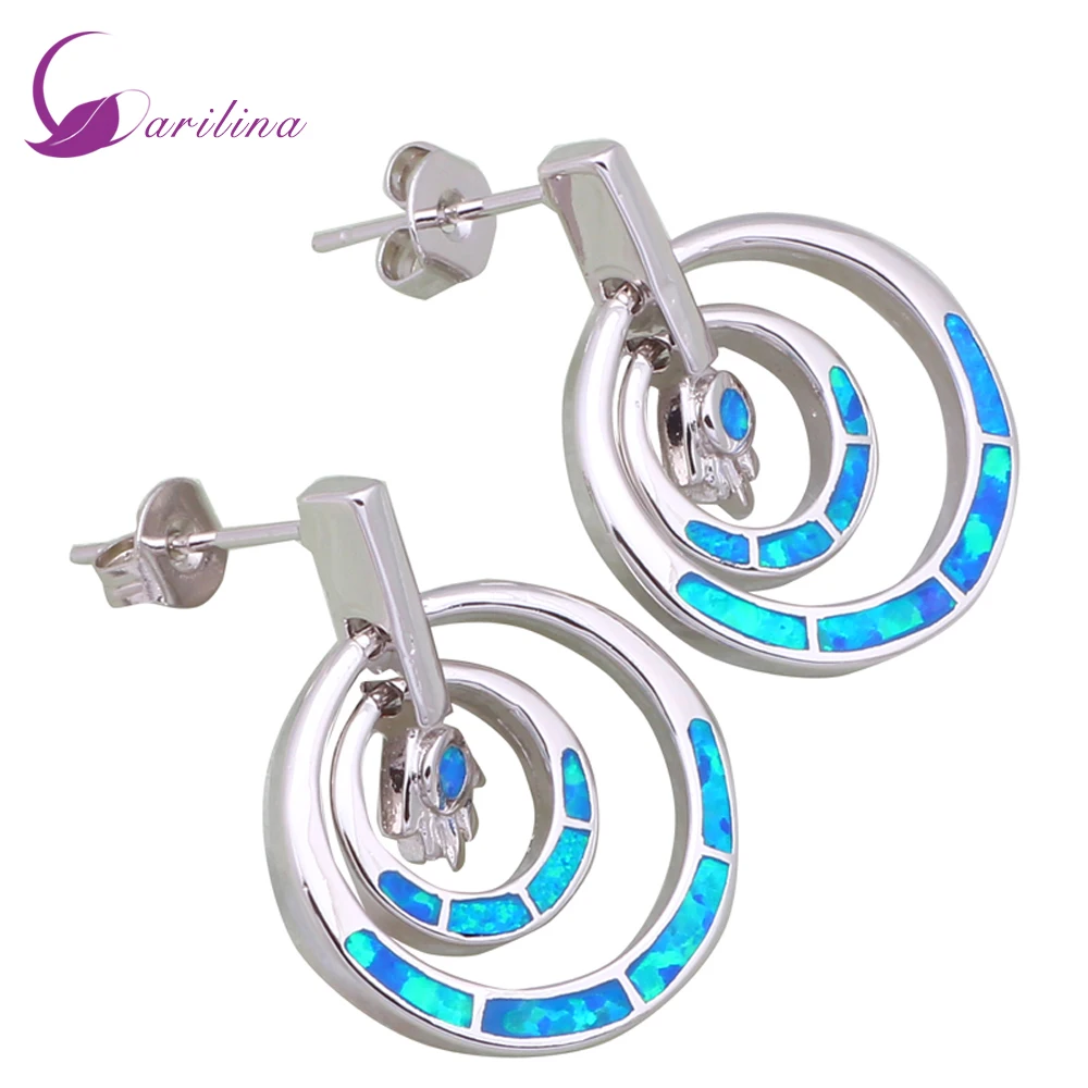 Promotion Silver Color Jewelry Blue Fire Opal Earrings Fashion Jewelry For Women E342
Promotion Silver Color Jewelry Blue Fire Opal Earrings Fashion Jewelry For Women E342