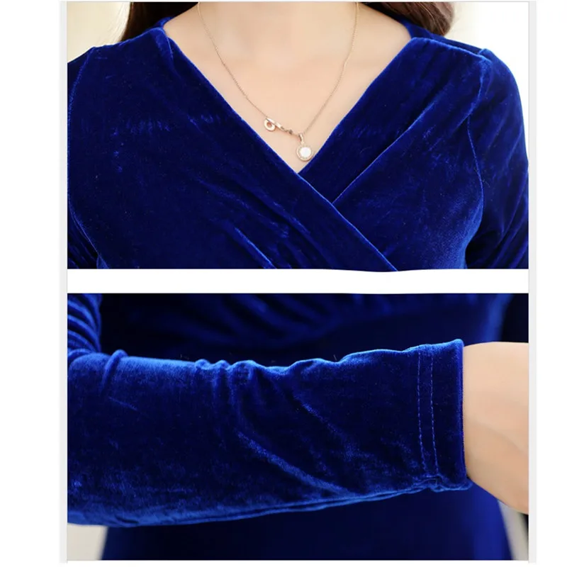 2020 Spring Autumn New Gold Velvet Women Dress V-neck Long sleeve Solid Sexy Slim Long Dresses Maxi Party Dress Women Clothing
2020 Spring Autumn New Gold Velvet Women Dress V-neck Long sleeve Solid Sexy Slim Long Dresses Maxi Party Dress Women Clothing