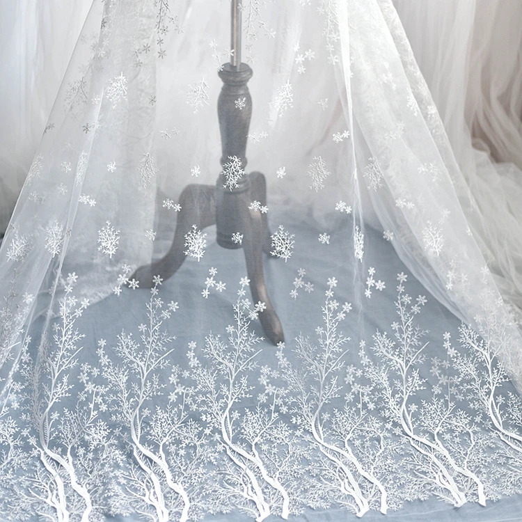 Wedding dress headdress fashion high-grade mesh fabric Snow embroidery lace fabrics
Wedding dress headdress fashion high-grade mesh fabric Snow embroidery lace fabrics