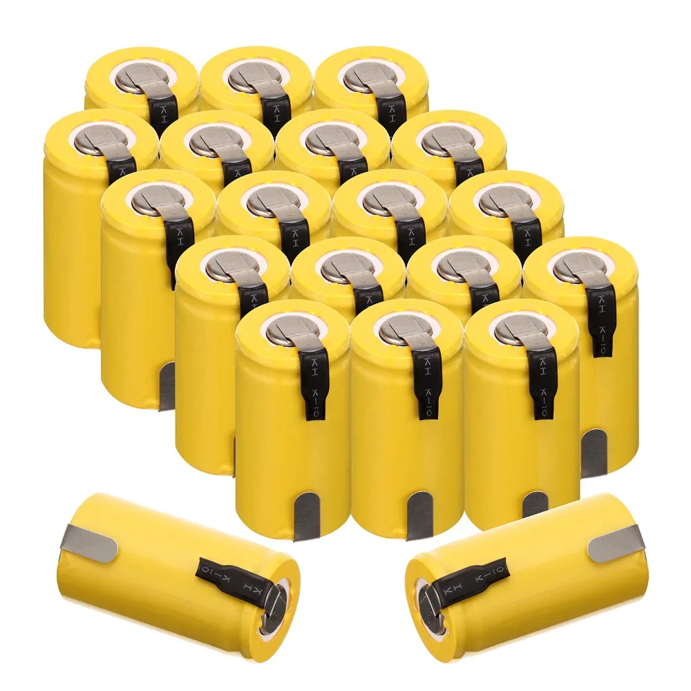Anmas Power 20 PCS 1.2V 1300mAh Sub C SC Ni-Cd NiCd Rechargeable Battery -Yellow Color
Anmas Power 20 PCS 1.2V 1300mAh Sub C SC Ni-Cd NiCd Rechargeable Battery -Yellow Color