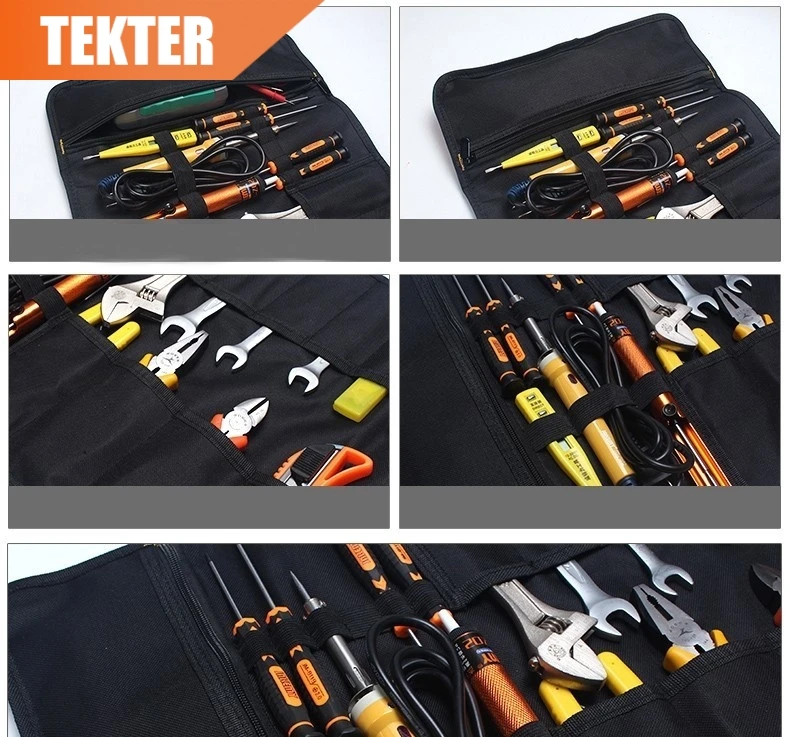 Сумка для инструментов TEKTER Oxford RollingTool 14 карманов 600D прочная водонепроницаемая