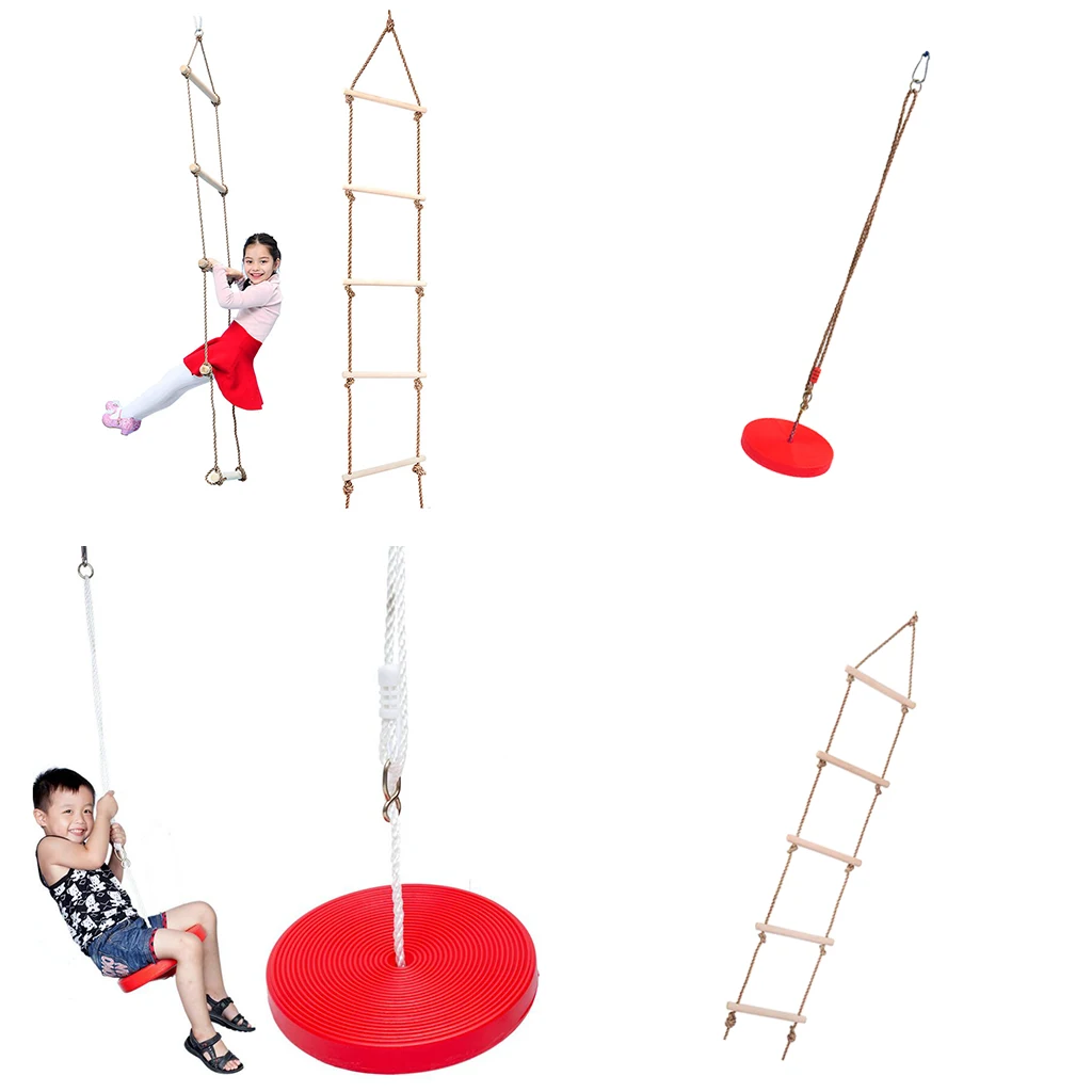 Red Heavy Duty Disc Rope Swing + Climbing Ladder for Kids Outdoor Backyard Playground Play
Red Heavy Duty Disc Rope Swing + Climbing Ladder for Kids Outdoor Backyard Playground Play