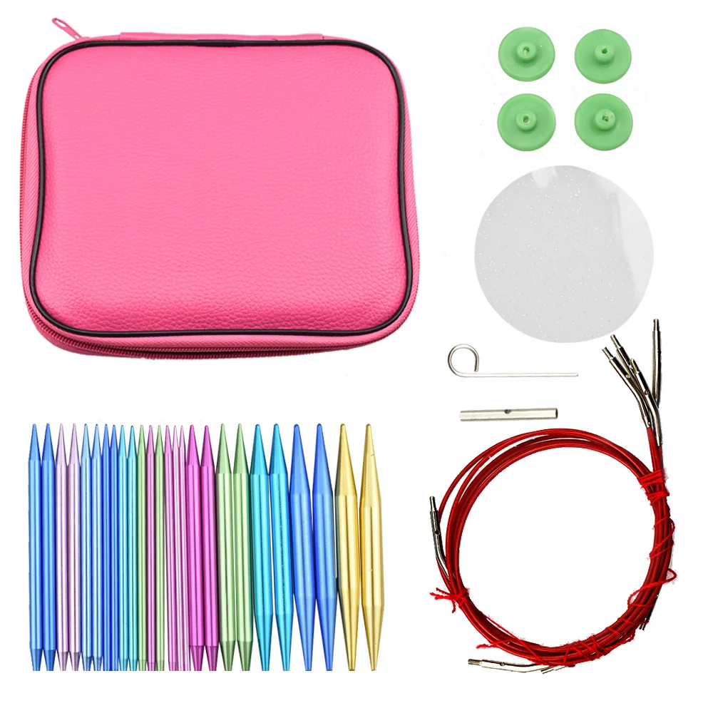 Crochet Hook Set Round Knitting Needle With Ergonomic Handle Size Interchangeable Knitting Needle And Storage Box
Crochet Hook Set Round Knitting Needle With Ergonomic Handle Size Interchangeable Knitting Needle And Storage Box