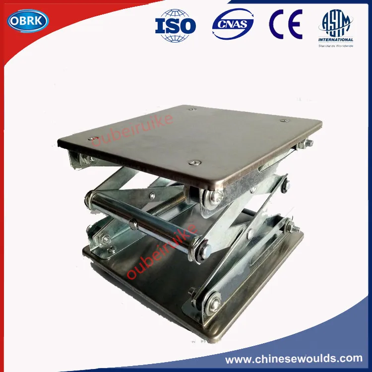 Laboratory Lifting Table Stainless Steel Raising Platform 150x150x250mm Manual Mini American Style Steel Lab Jack
Laboratory Lifting Table Stainless Steel Raising Platform 150x150x250mm Manual Mini American Style Steel Lab Jack