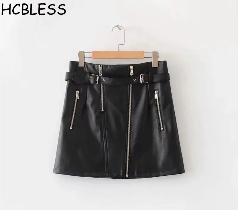 HCBLESS 2019 spring new women belt zipper locomotive short skirt high waist A word skirt
HCBLESS 2019 spring new women belt zipper locomotive short skirt high waist A word skirt
