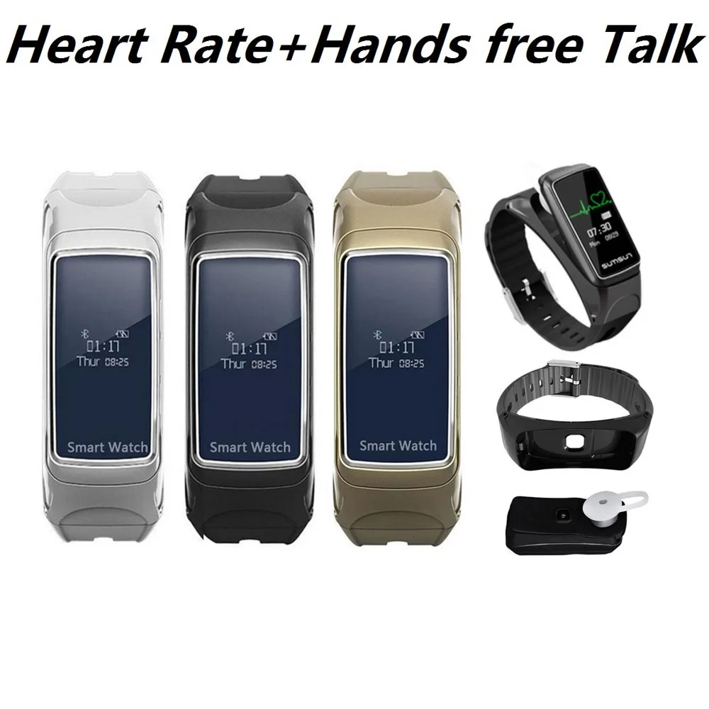 Смарт браслет Talk Band с пульсометром беспроводные наушники поддержкой Bluetooth PK Huaweis