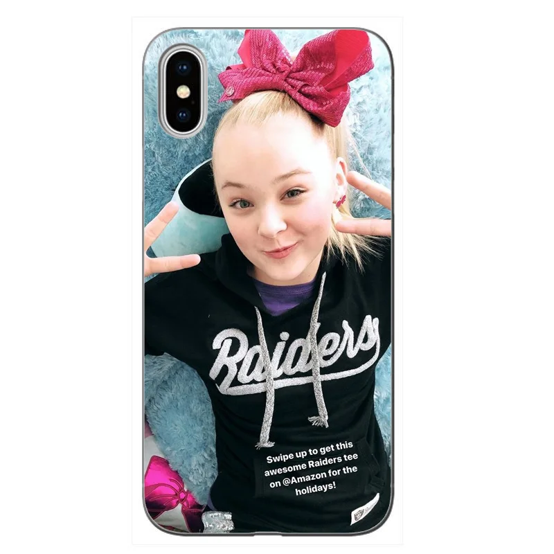 Jojo siwa прозрачный мягкий силиконовый чехол для телефона iPhone XS XR MAX X 5 5S 5SE 6 6S 7 8Plus