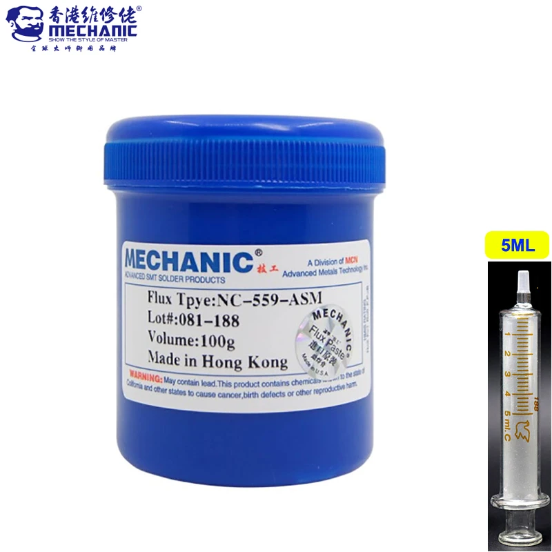 MECHANIC 100g NC 559 ASM неочищенный припой для реболлинга BGA ремонт припоя флюс пайки и